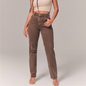 Abercrombie & Fitch Brown High Rise 90’s relaxed Women Jeans